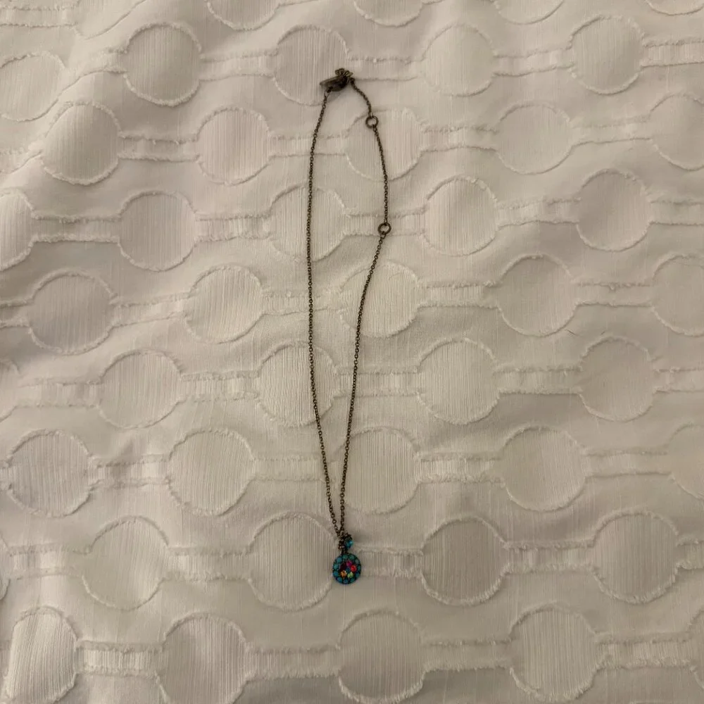 Michael Negrin Pendant Necklace - Blue/Multicolor Floral - Picture 2 of 5